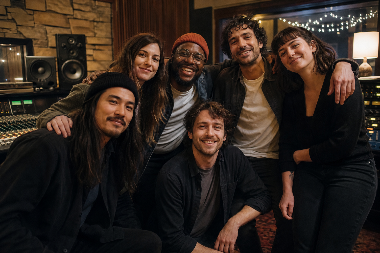 Équipe et artistes à Sillon Studio